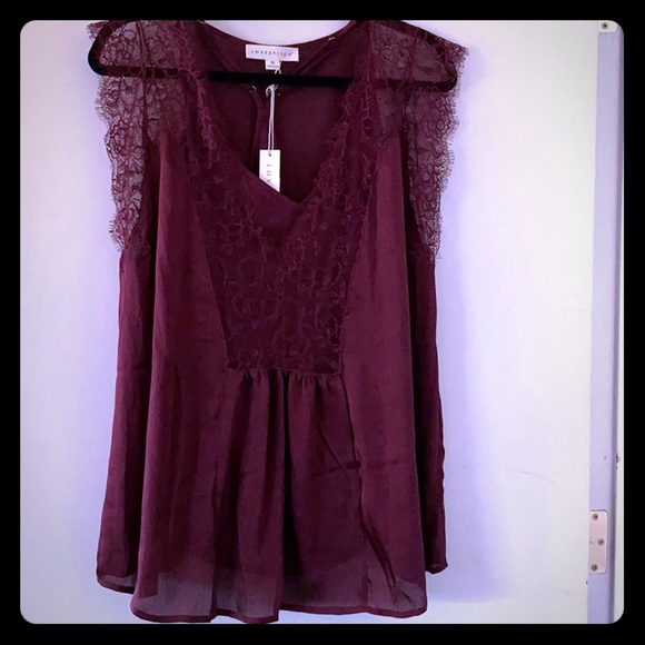 Nwt Lovestitch Kaylee Satin Blouse Xl 